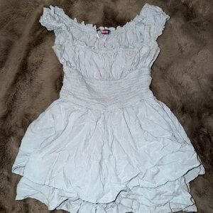 Urban Outfitters Light Blue Ruffled Top